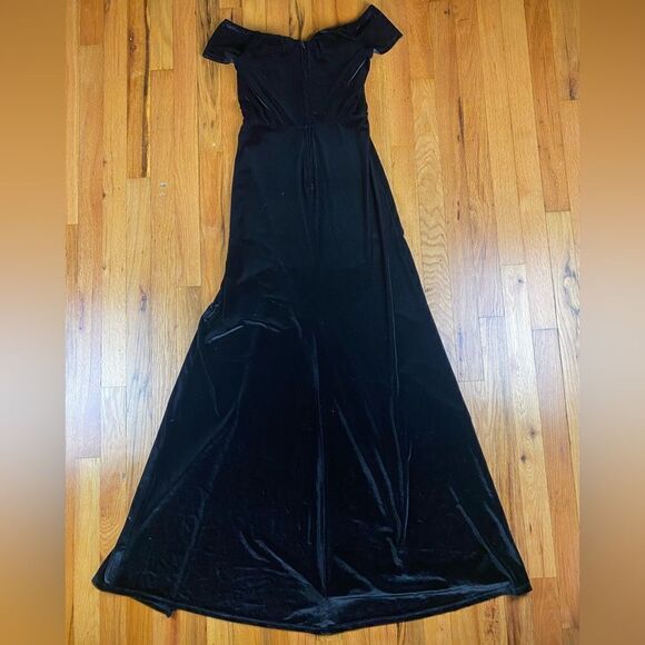 B. Smart Vintage Velvet Gown Size 5/6 High Slip - Picture 5 of 12